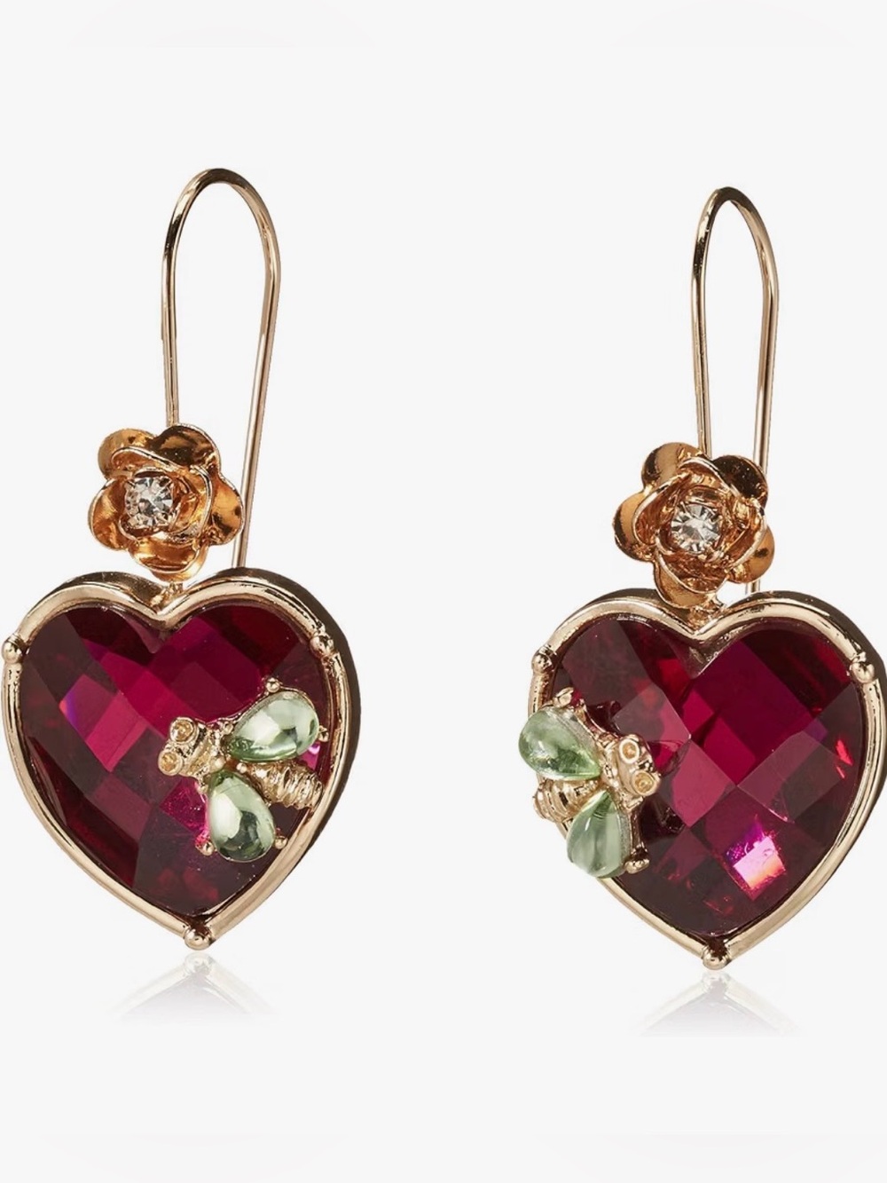 Betsey Johnson Critter Heart Earrings